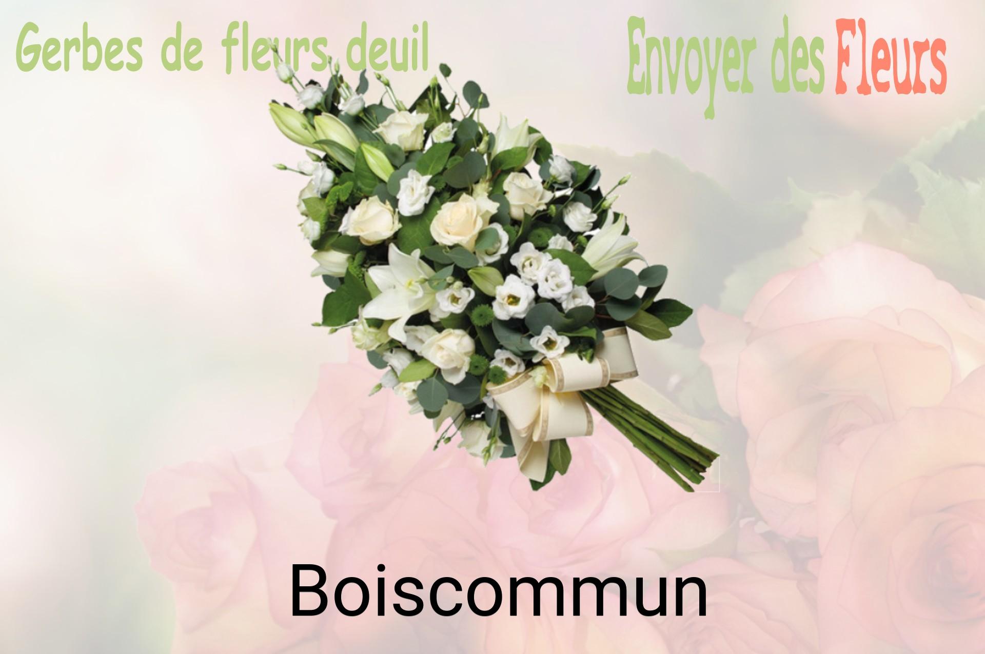 Gerbe de fleurs de deuil livrée à Boiscommun